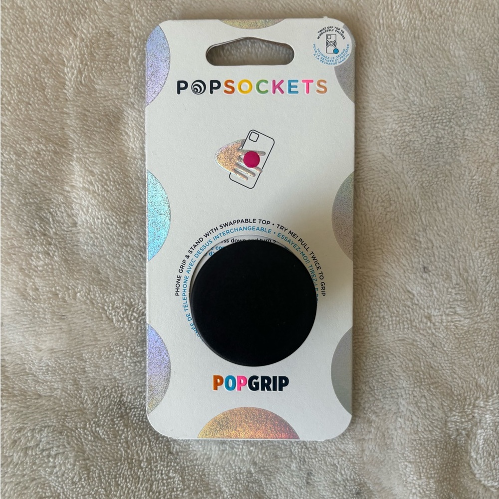 PopSockets Phone Grip with Expanding Kickstand, Black